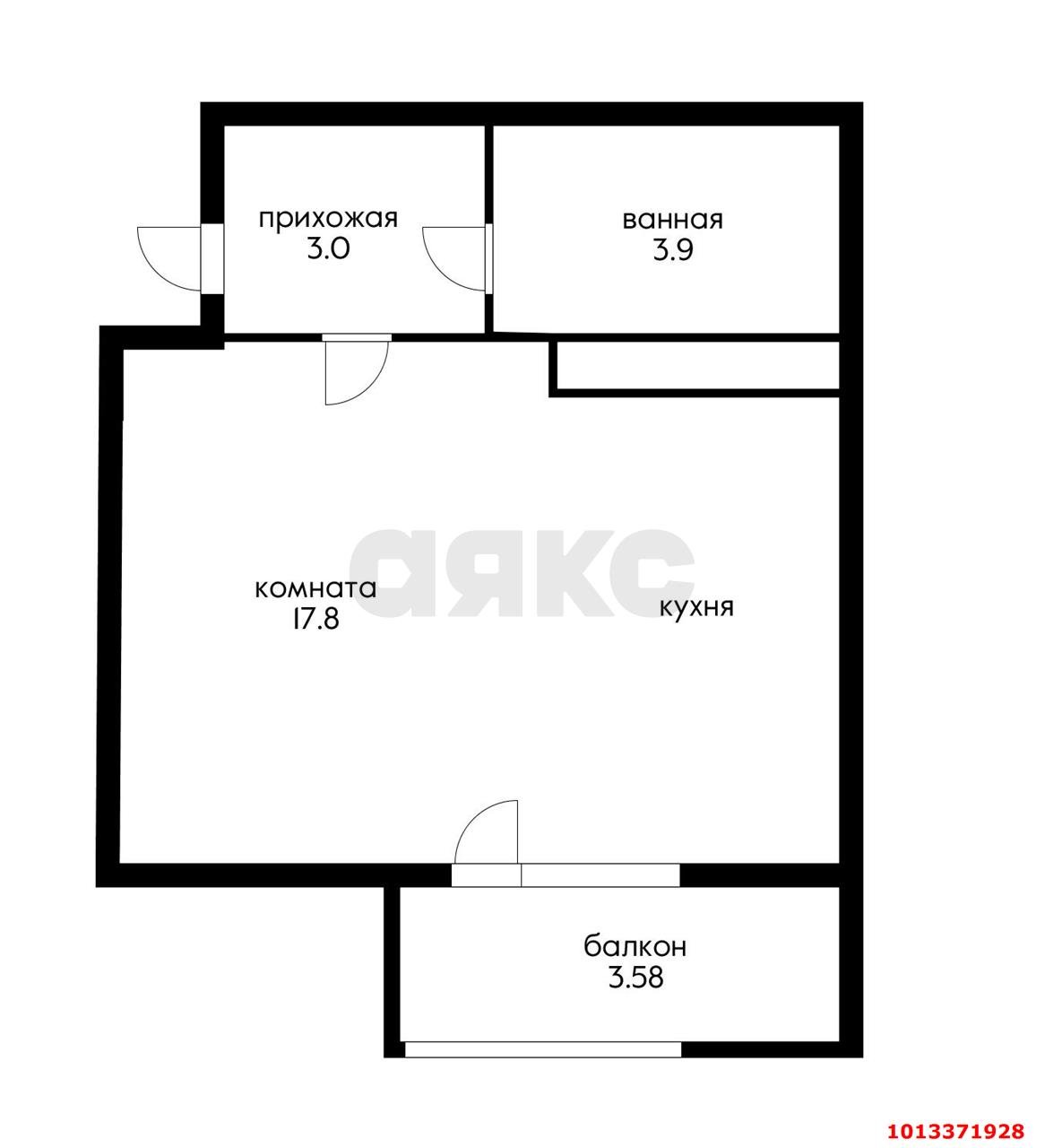 Фото №6: Студия 29 м² - Краснодар, жилой комплекс Европа-Сити, ул. Карпатская, 3