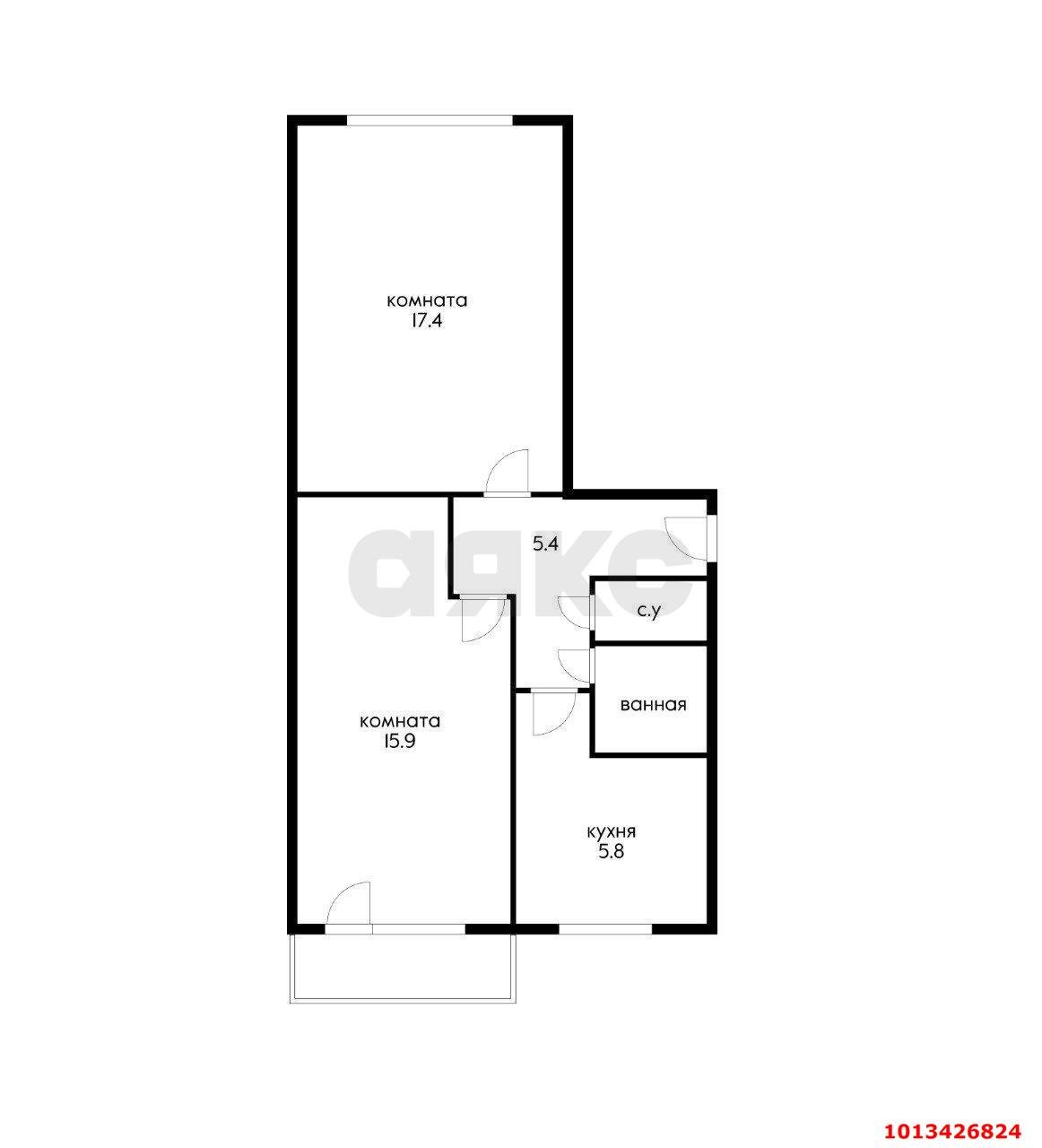 Фото №13: 2-комнатная квартира 50 м² - Краснодар, Фестивальный, ул. Яна Полуяна, 16