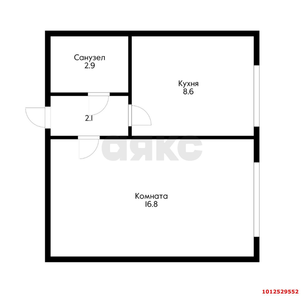 Фото №2: 1-комнатная квартира 30 м² - Краснодар, Музыкальный, ул. Аксайская, 40/1