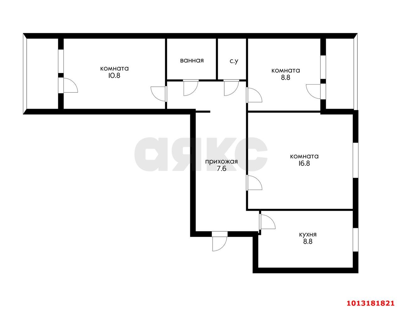 Фото №7: 3-комнатная квартира 66 м² - Краснодар, Гидростроителей, ул. Игнатова, 16