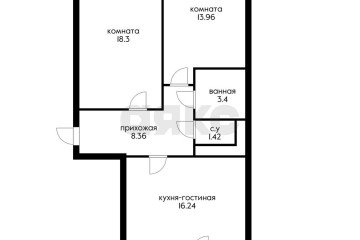 Фото №1: 2-комнатная квартира 65 м² - Краснодар, мкр. жилой комплекс Перспектива, ул. Героев-Разведчиков, 8к4