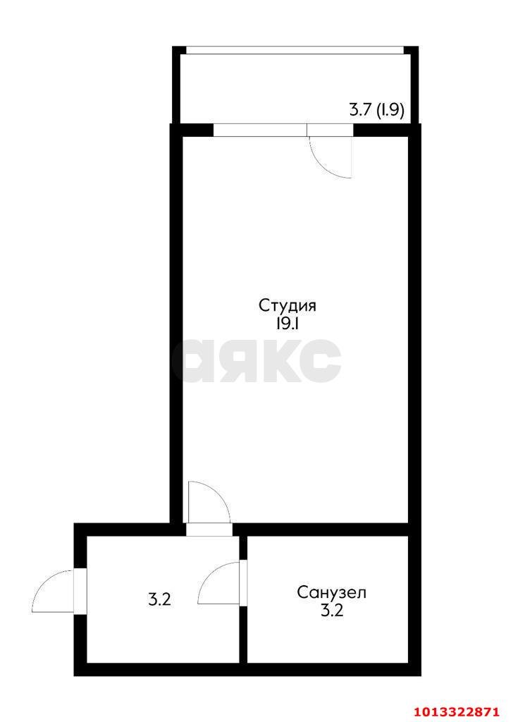 Фото №3: Студия 29 м² - Краснодар, жилой комплекс Лондон Парк, ул. имени Ивана Лотышева, 11