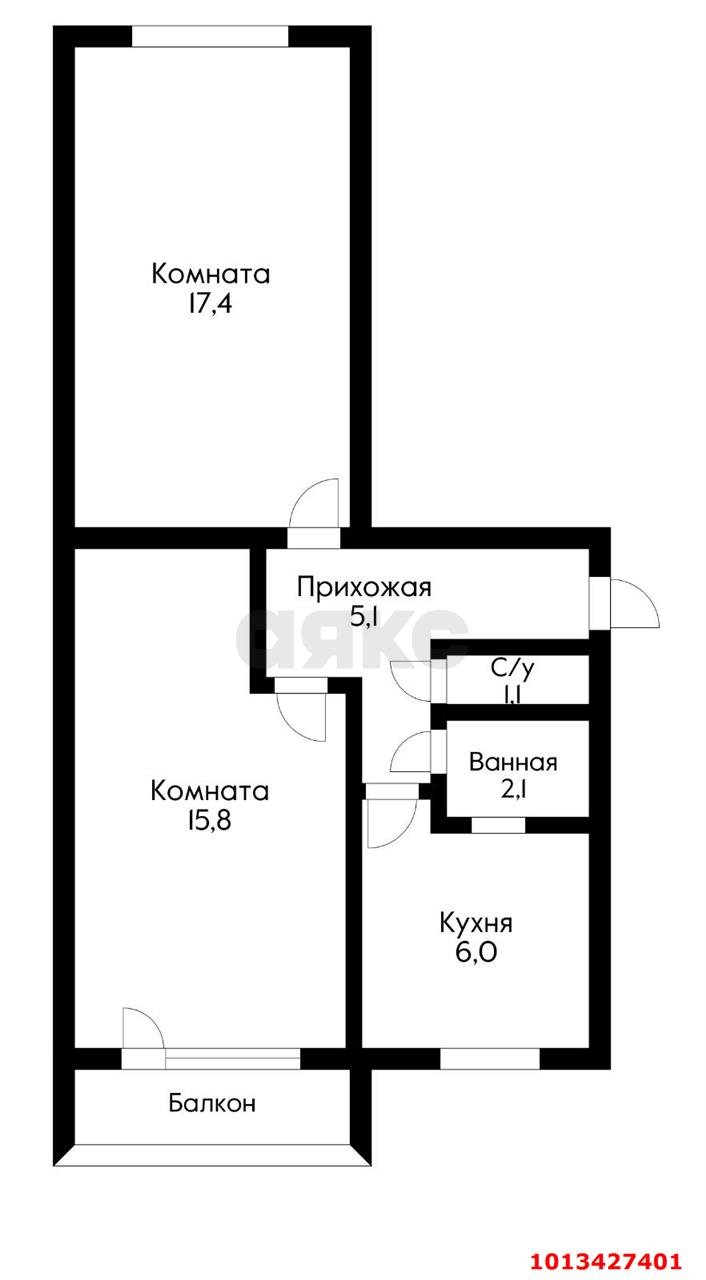 Фото №15: 2-комнатная квартира 50 м² - Краснодар, Гидростроителей, ул. Дмитрия Благоева, 4