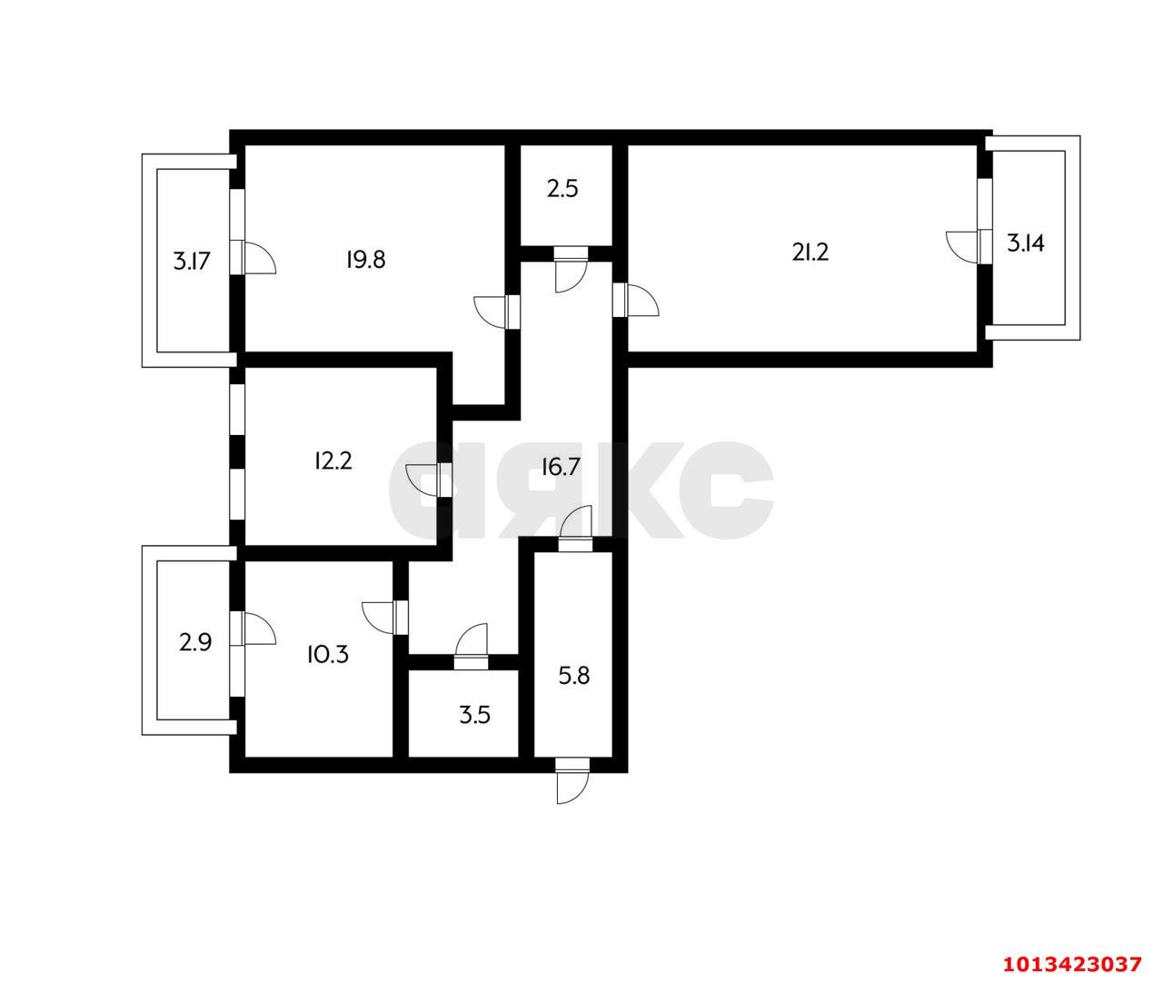 Фото №16: 3-комнатная квартира 95 м² - Краснодар, Фестивальный, пр-кт Константина Образцова, 2/2