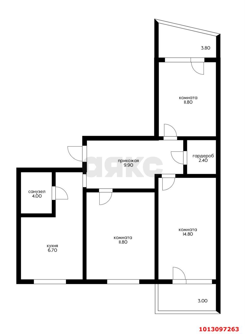 Фото №18: 3-комнатная квартира 65 м² - Краснодар, Комсомольский, ул. Уральская, 184