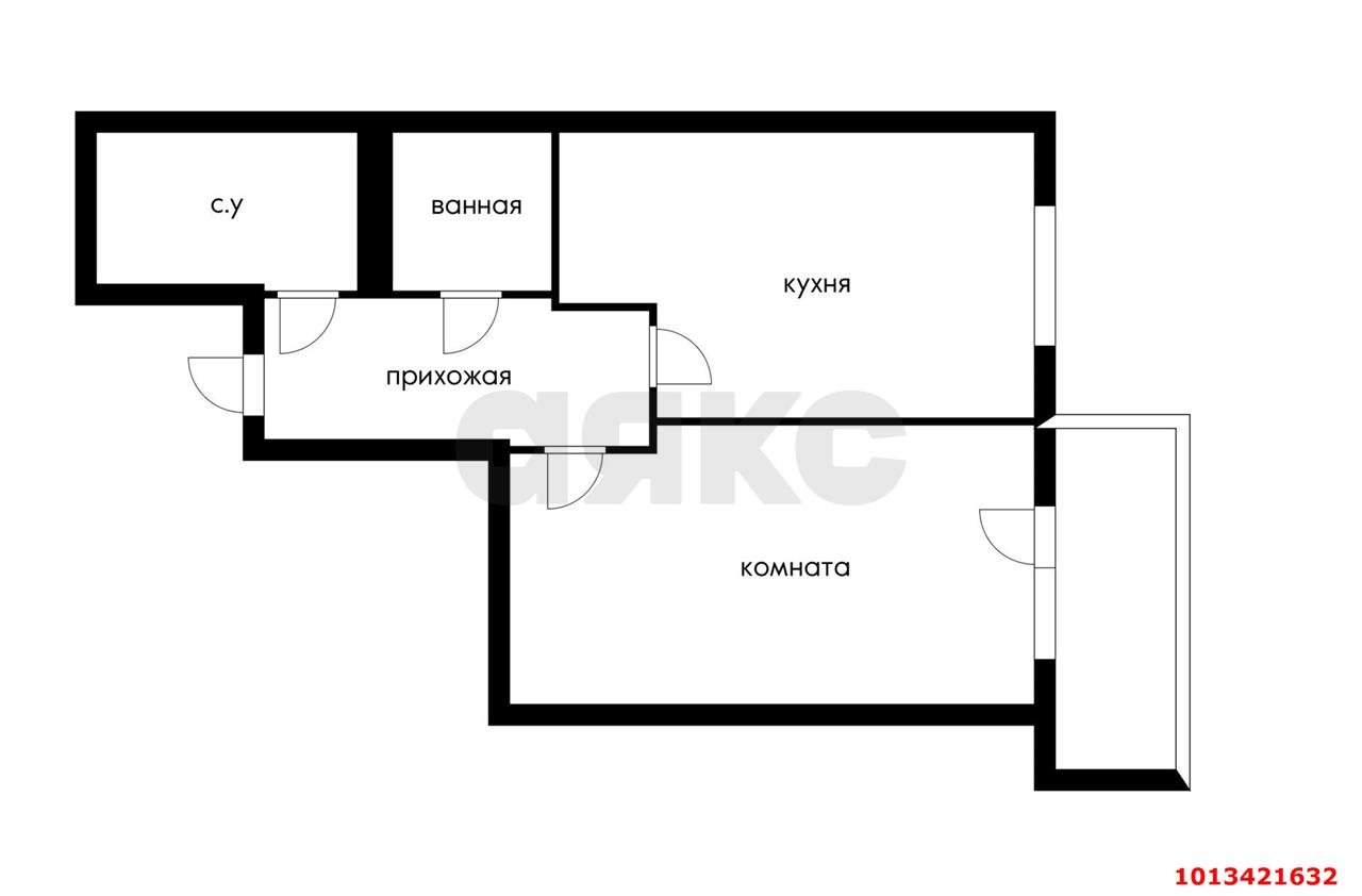 Фото №12: 1-комнатная квартира 54 м² - Краснодар, жилой комплекс Лиговский, ул. Героя Хабибуллина, 11