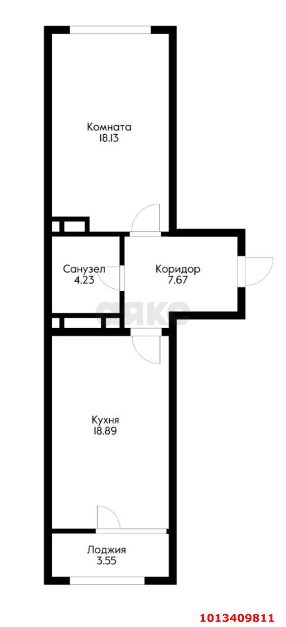 Фото №2: 1-комнатная квартира 53 м² - Краснодар, Школьный, ул. Школьная, 1