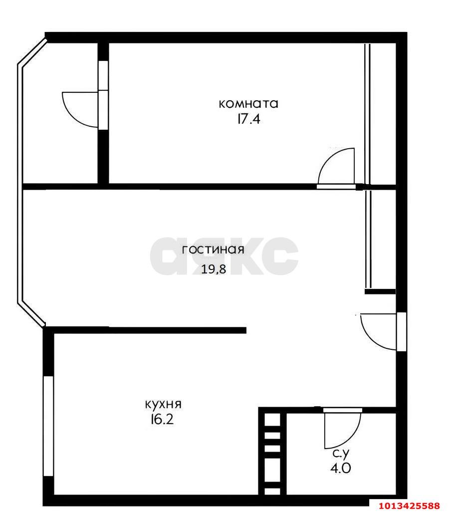 Фото №20: 2-комнатная квартира 62 м² - Краснодар, жилой комплекс Сказка Град, ул. имени В.Н. Мачуги, 166А