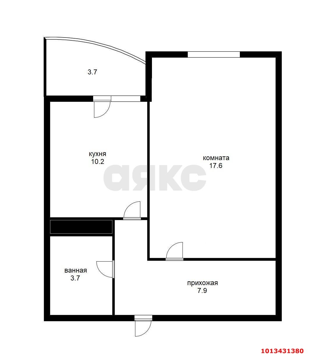 Фото №12: 1-комнатная квартира 43&nbsp;м², 14/25&nbsp;эт. - Краснодар, Карасунский внутригородской округ, мкр. жилой комплекс Фреш, ул. имени Валерия Гассия, 4/7лит2