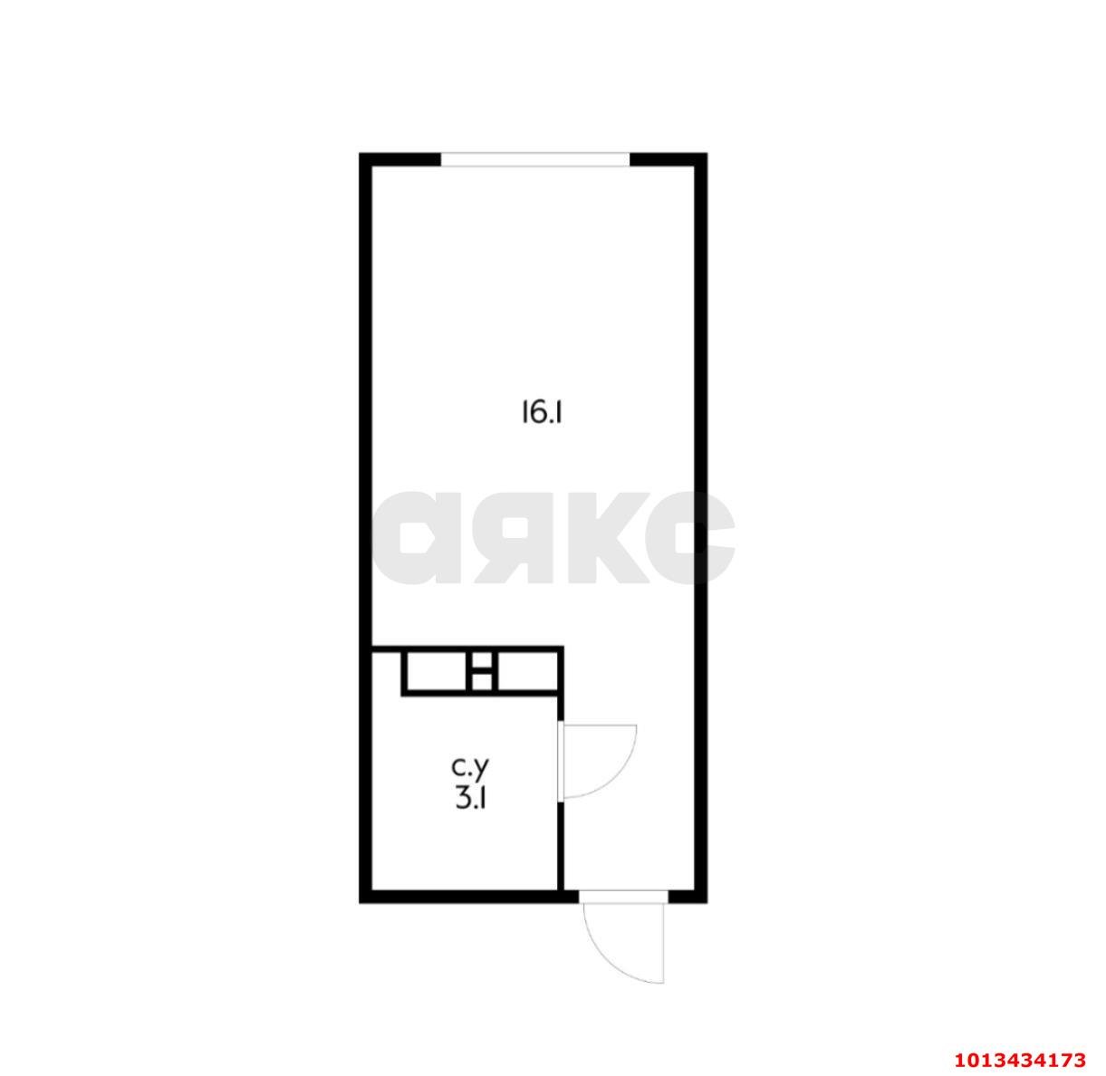 Фото №2: Студия 19 м² - Краснодар, Догма Парк, ул. Марины Цветаевой, 3к1