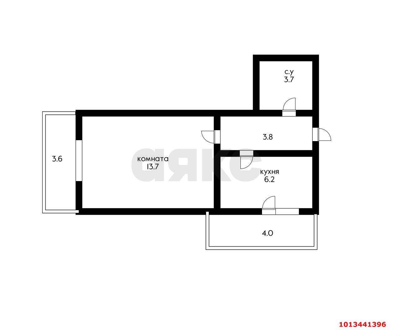 Фото №9: 1-комнатная квартира 32 м² - Краснодар, Сельскохозяйственный Институт, ул. Алма-Атинская, 2Б