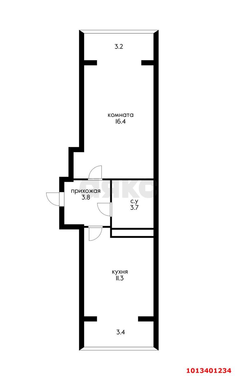 Фото №9: 1-комнатная квартира 41 м² - Краснодар, жилой комплекс Притяжение, ул. Московская, 118к2