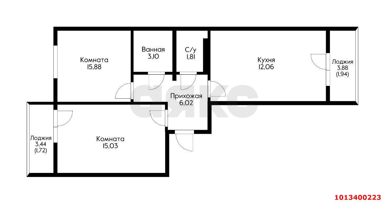 Фото №10: 2-комнатная квартира 66 м² - Краснодар, жилой комплекс Сограт, ул. Красных Партизан, 4/15