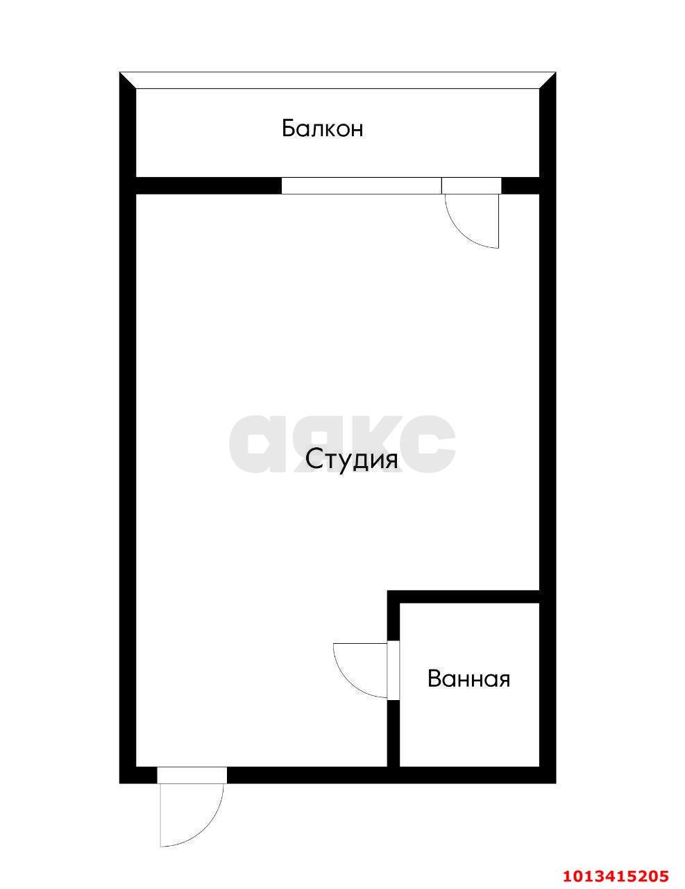 Фото №1: Студия 20 м² - Южный, жилой комплекс Виктория, ул. Войсковая, 8к2