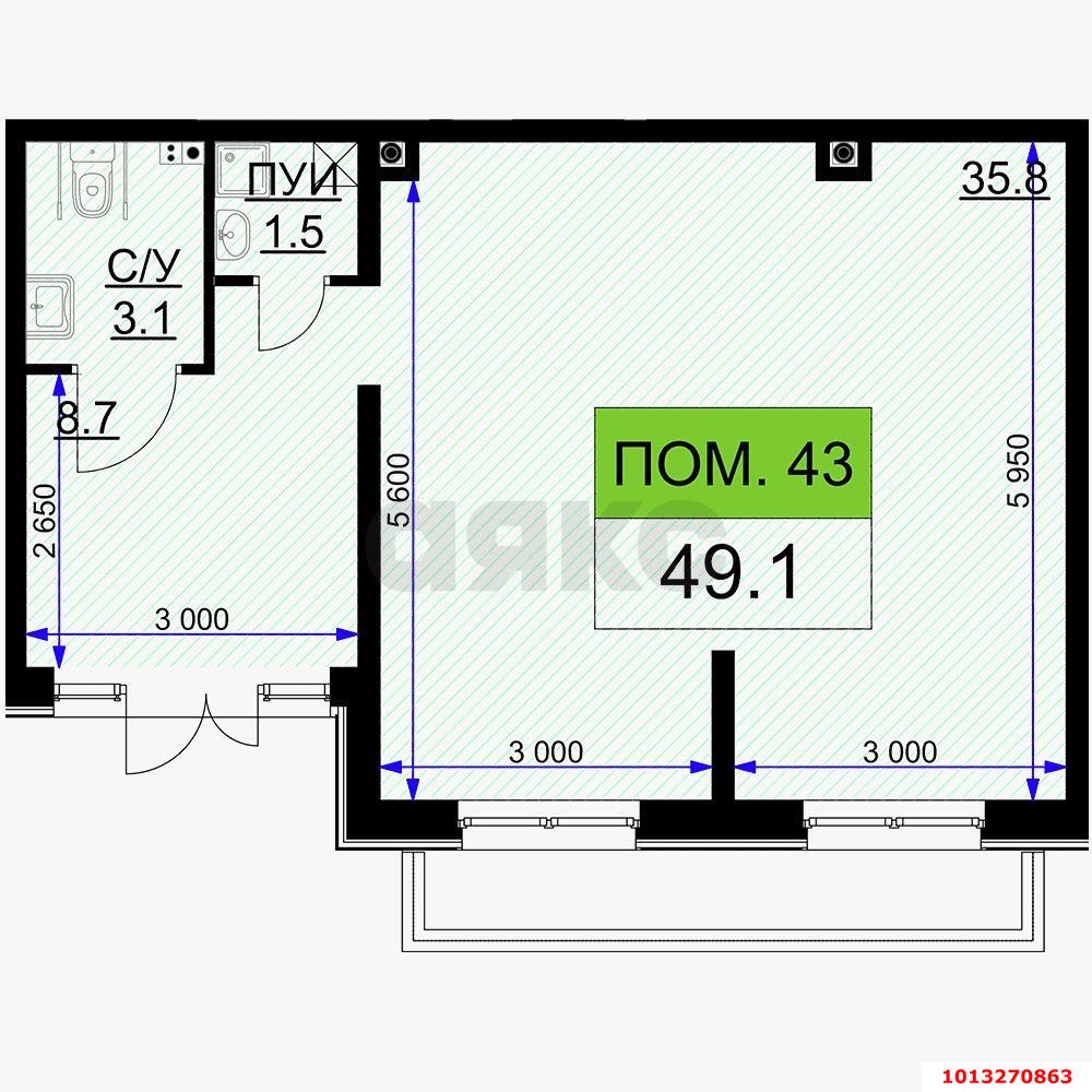 Фото №7: Торговое помещение 50 м² - Краснодар, жилой комплекс Ракурс, ул. имени Героя Ростовского, 8к3