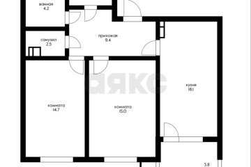 Фото №2: 2-комнатная квартира 70 м² - Краснодар, ж/м имени Демьяна Бедного, пр-д 1-й Лиговский, 9