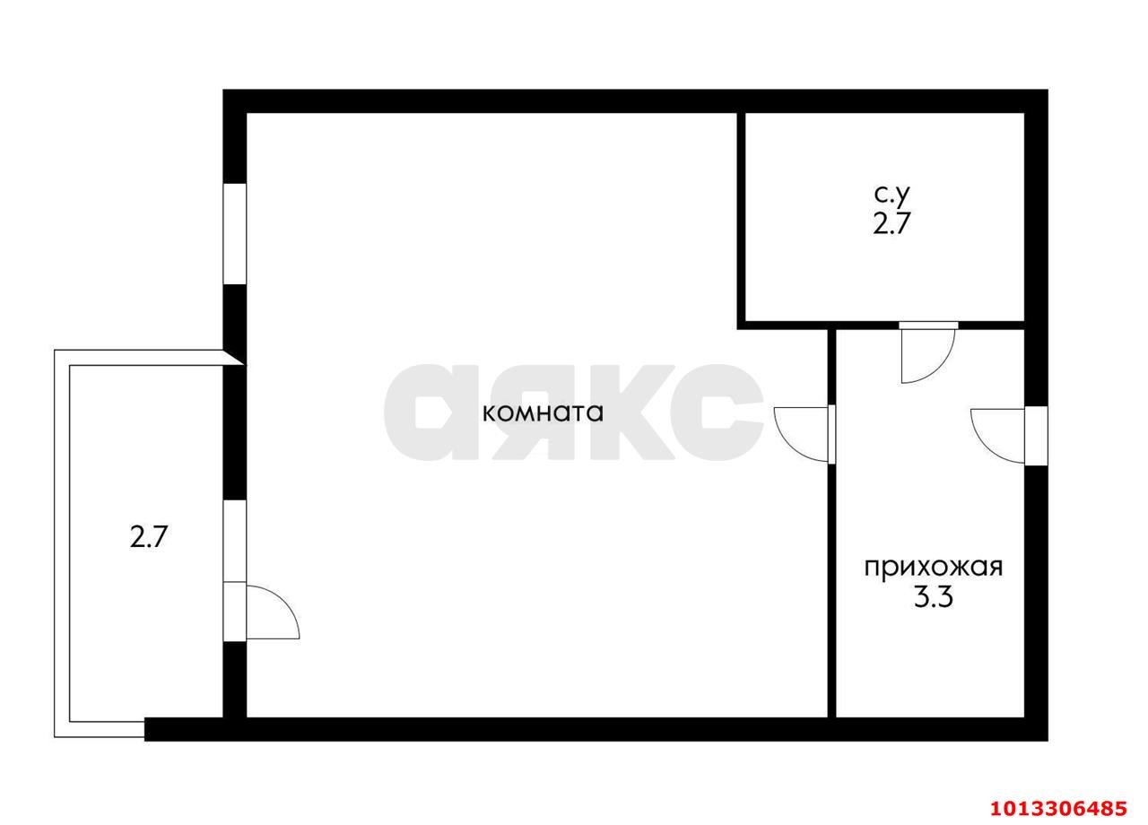 Фото №2: Студия 22 м² - Новая Адыгея, жилой комплекс Дарград, ул. Тургеневское шоссе, 33/2к28