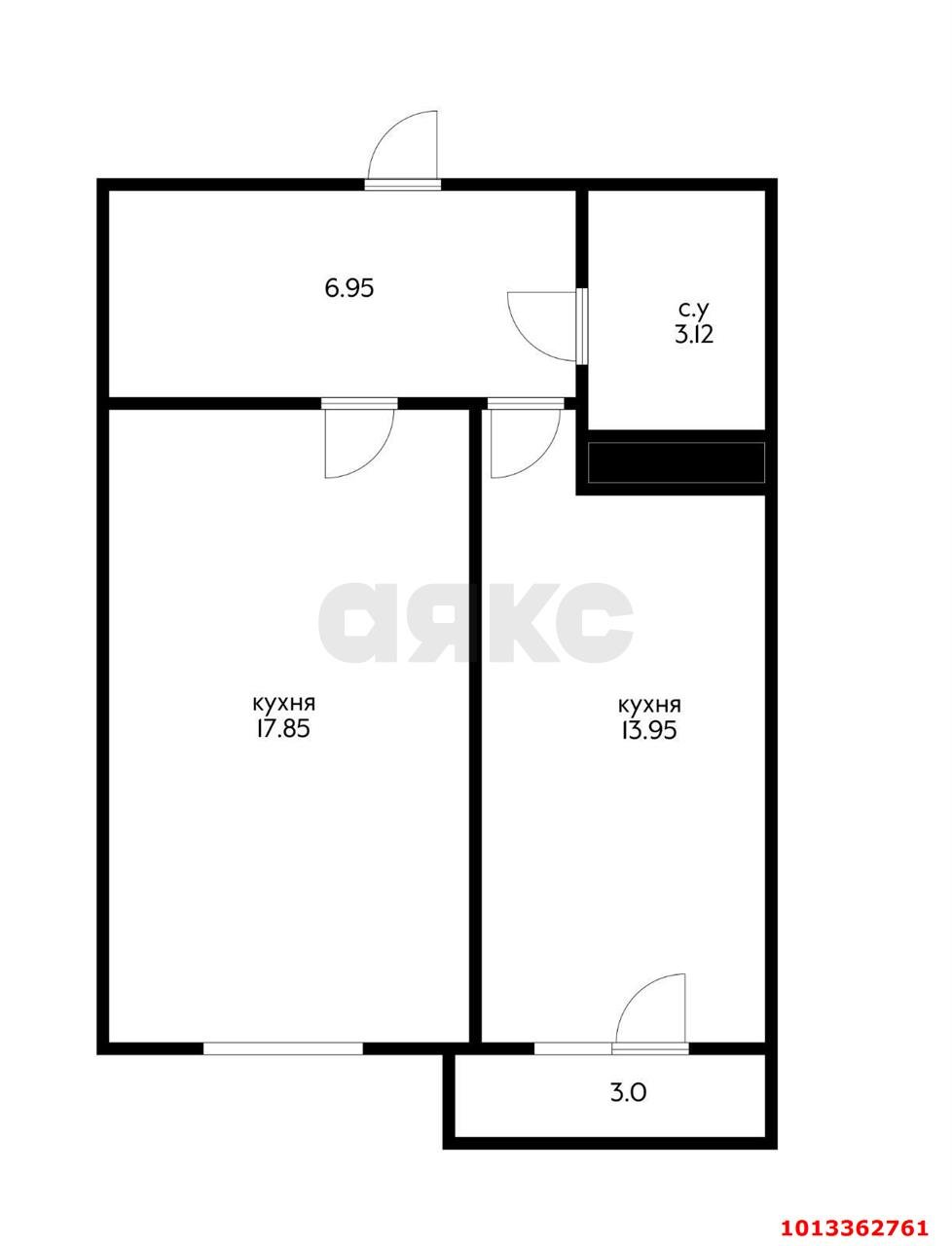 Фото №10: 1-комнатная квартира 42 м² - Краснодар, жилой комплекс Комфорт, ул. Селезнёва, 4/9