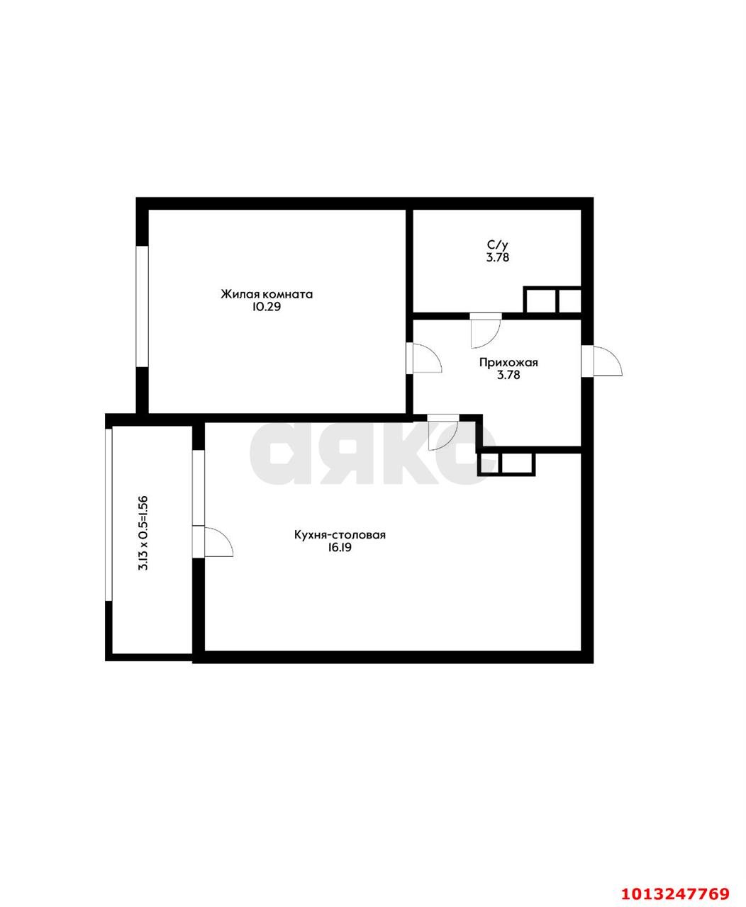 Фото №4: 1-комнатная квартира 35 м² - Краснодар, жилой комплекс Ural, ул. Уральская, 87/7