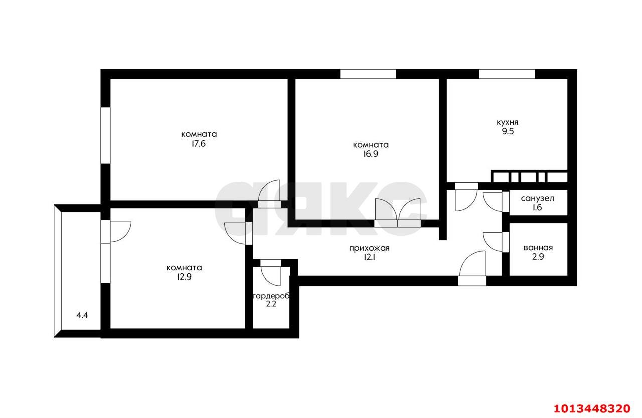 Фото №8: 3-комнатная квартира 75 м² - Краснодар, жилой комплекс Пересвет-Карасунский, ул. Сормовская, 218