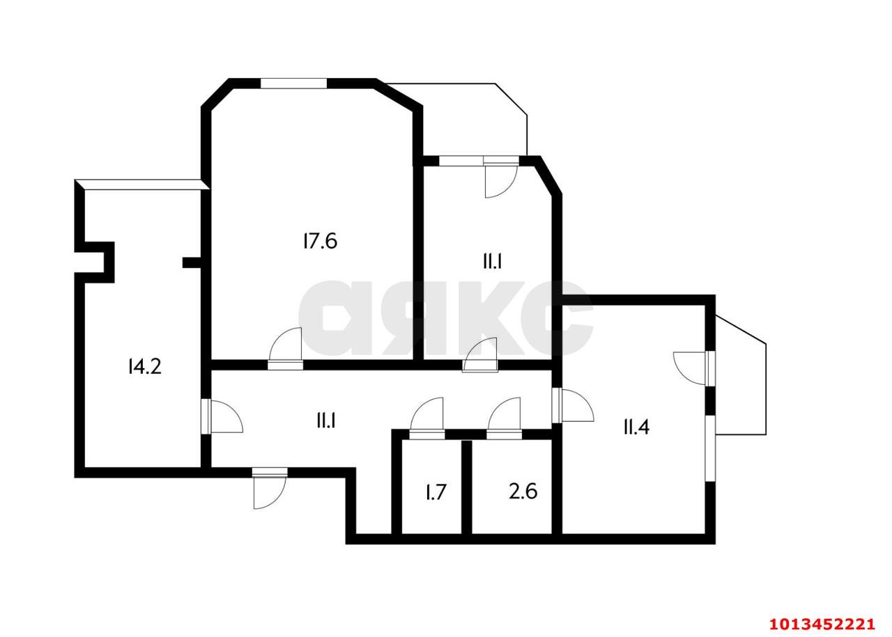 Фото №5: 3-комнатная квартира 80 м² - Краснодар, Юбилейный, пр-кт Чекистов, 33