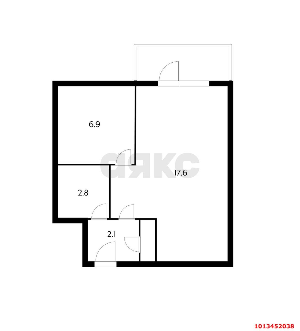 Фото №9: 1-комнатная квартира 30 м² - Краснодар, имени Н.И. Вавилова, ул. имени Калинина, 68