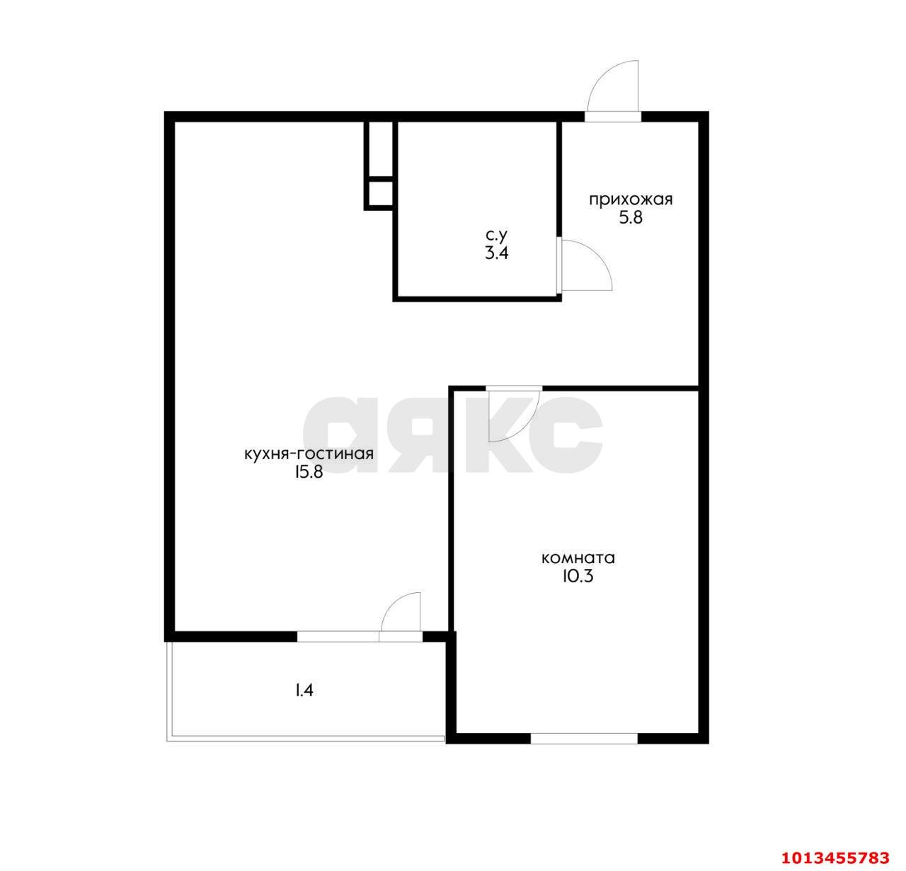 Фото №3: 1-комнатная квартира 37 м² - Краснодар, Прикубанский внутригородской округ, ул. Круговая, 4/1