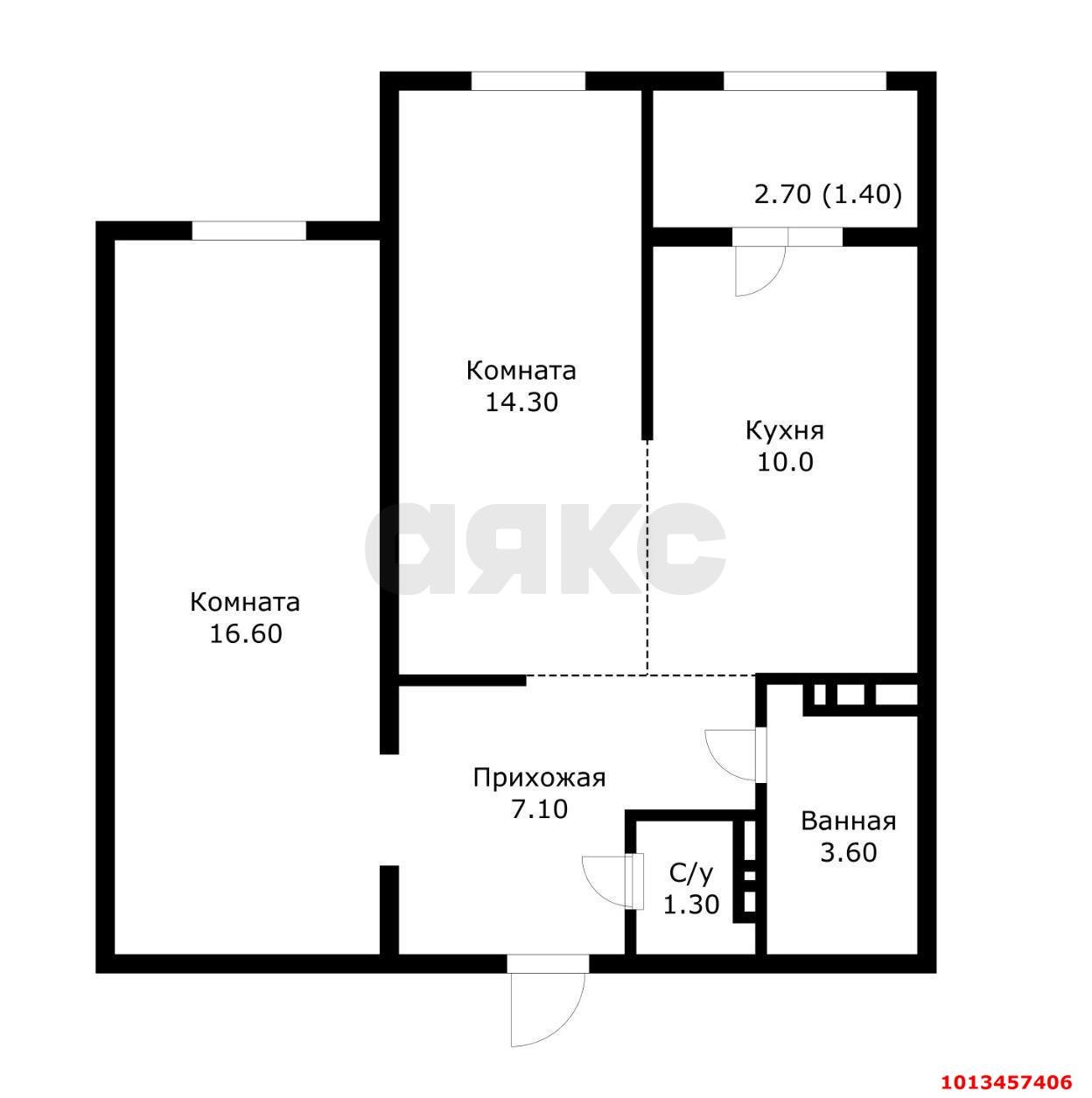 Фото №2: 2-комнатная квартира 54 м² - Краснодар, жилой комплекс Новелла, ул. Питерская, 40к1