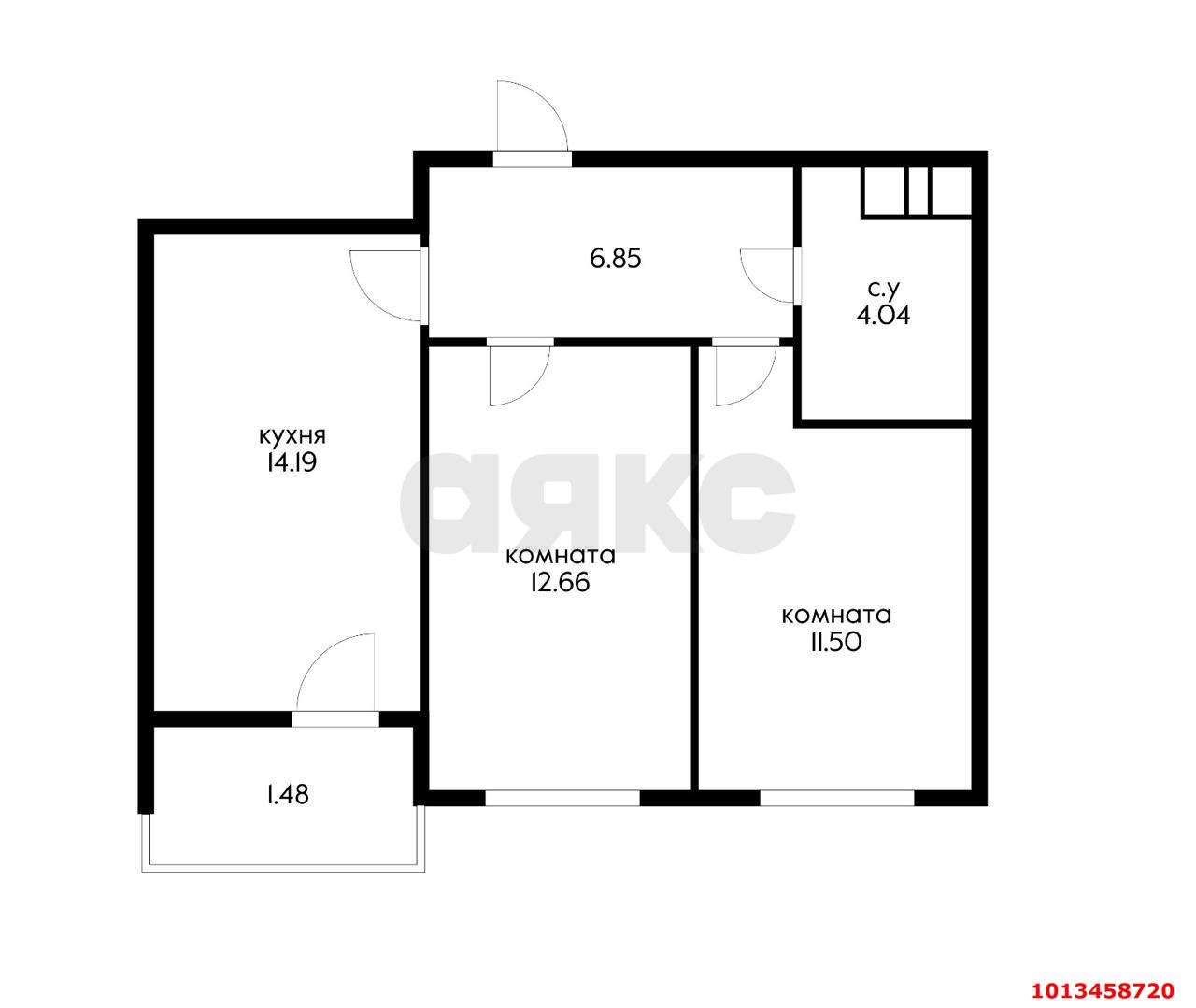 Фото №4: 2-комнатная квартира 50 м² - Краснодар, Россинского, б-р Адмиралтейский, 1