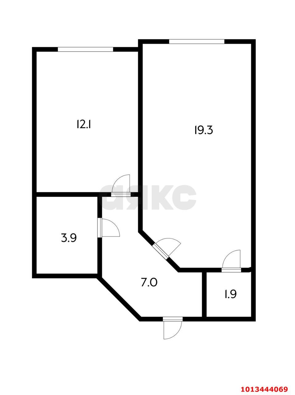 Фото №10: 1-комнатная квартира 44 м² - Краснодар, Новый, ул. 2-я Трудовая, 1