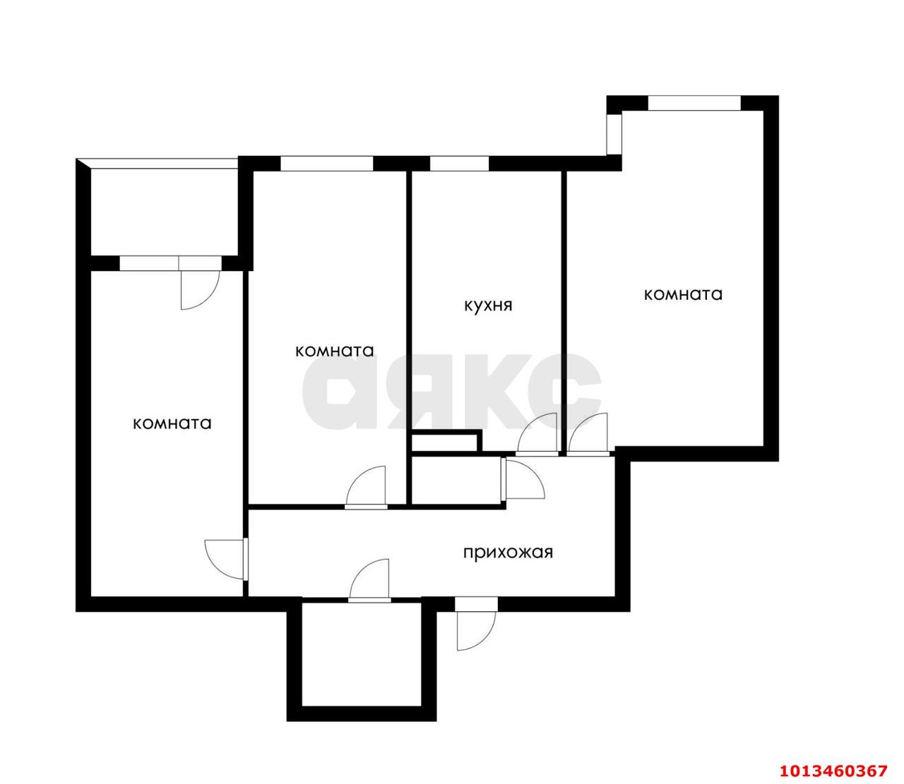 Фото №20: 3-комнатная квартира 90 м² - Краснодар, жилой комплекс Новые Черёмушки, ул. Селезнёва, 4/4