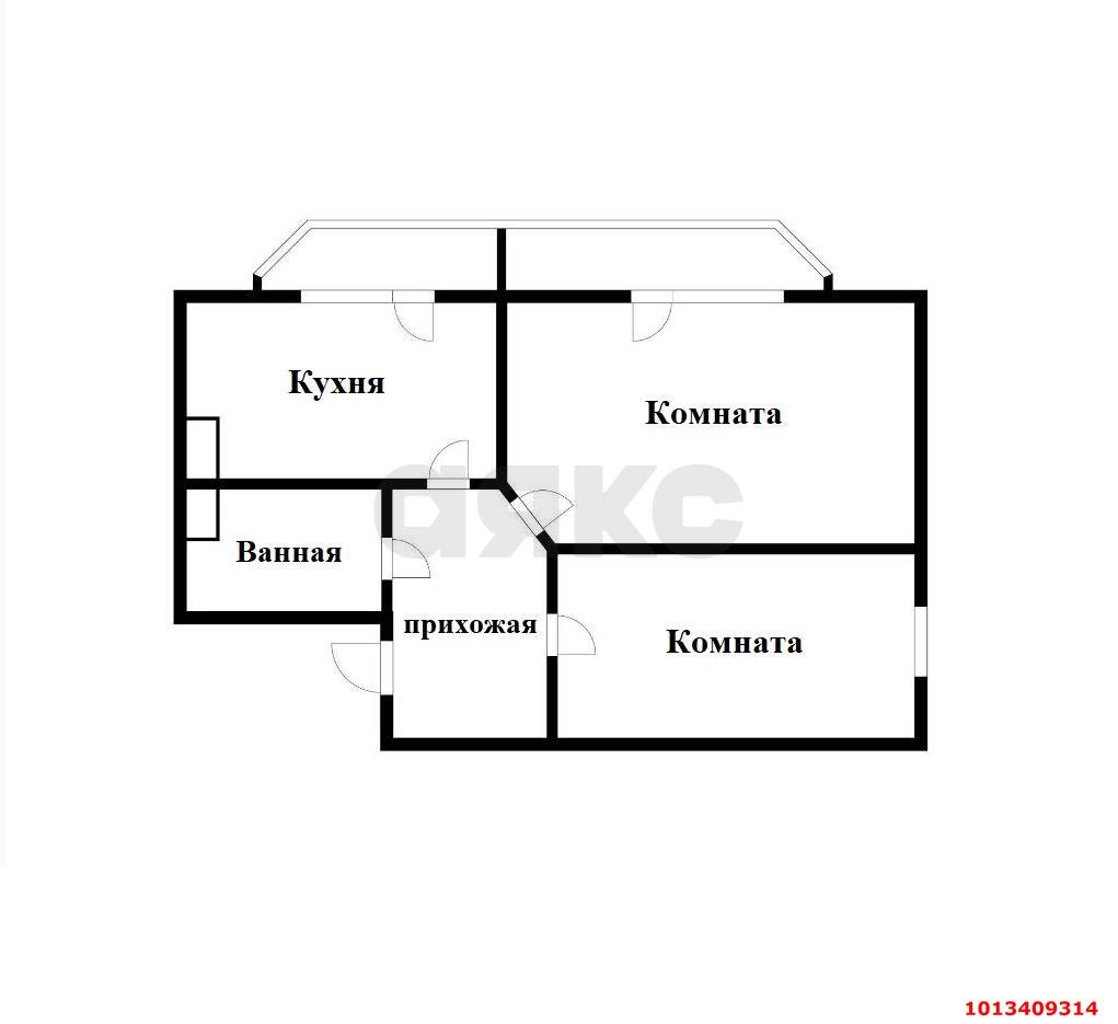 Фото №12: 2-комнатная квартира 55 м² - Яблоновский, жилой комплекс Компаньон-Сити, ул. Шоссейная, 63к5