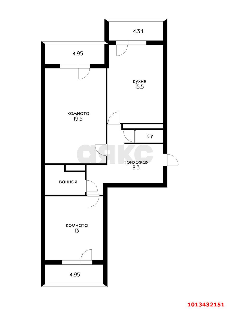 Фото №7: 2-комнатная квартира 78 м² - Краснодар, Восточно-Кругликовский, ул. Героев-Разведчиков, 21/1