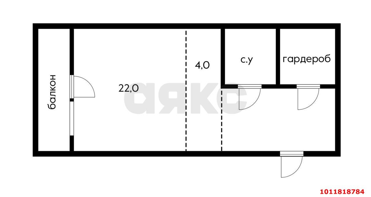 Фото №8: Студия 33&nbsp;м², 3/8&nbsp;эт. - Российский, мкр. Прикубанский внутригородской округ, ул. Городская, 11