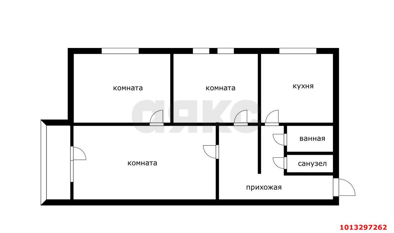 Фото №14: 3-комнатная квартира 50 м² - Краснодар, Фестивальный, ул. имени Тургенева, 172