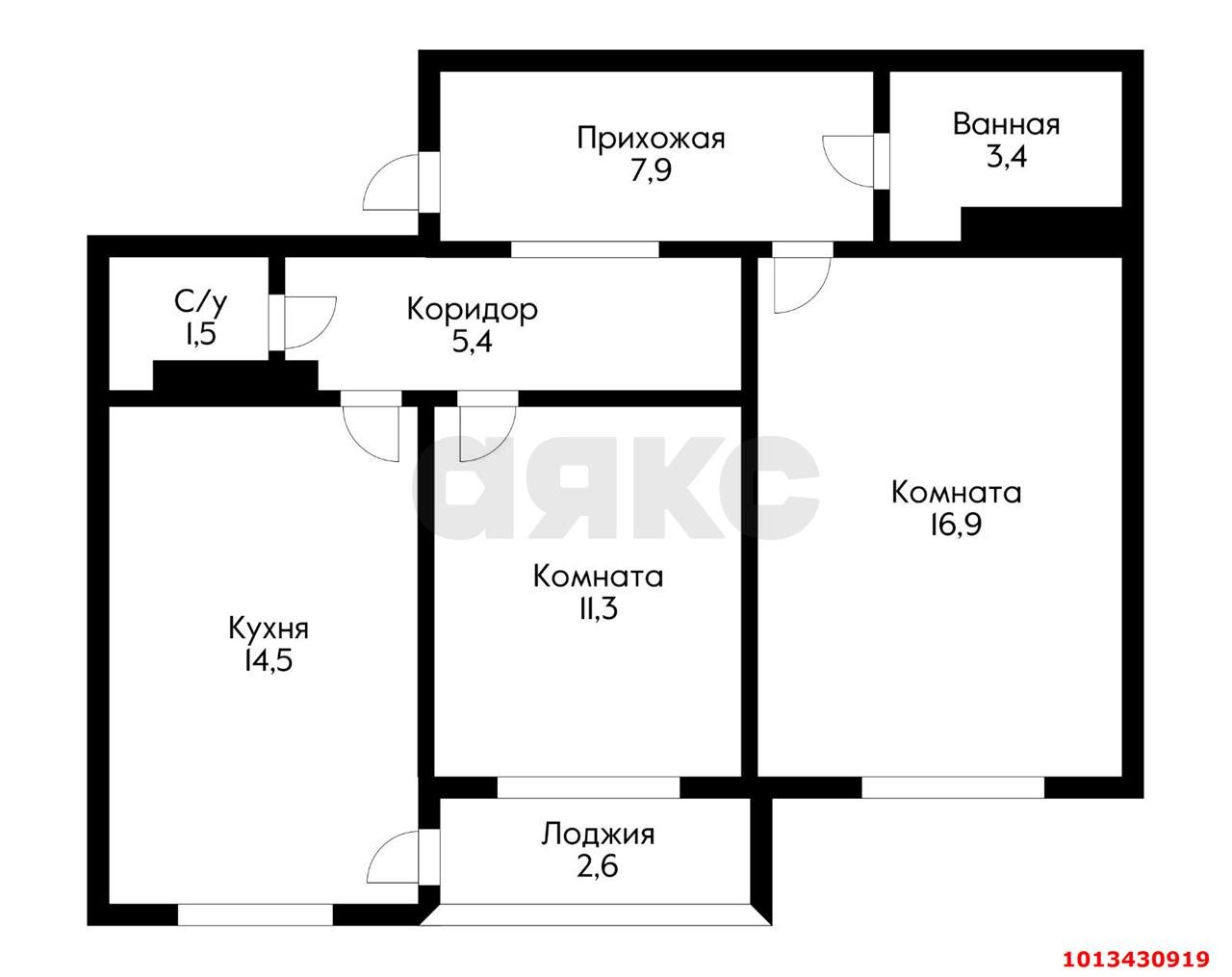 Фото №14: 2-комнатная квартира 63 м² - Краснодар, Восточный, ул. Генерала Трошева, 11