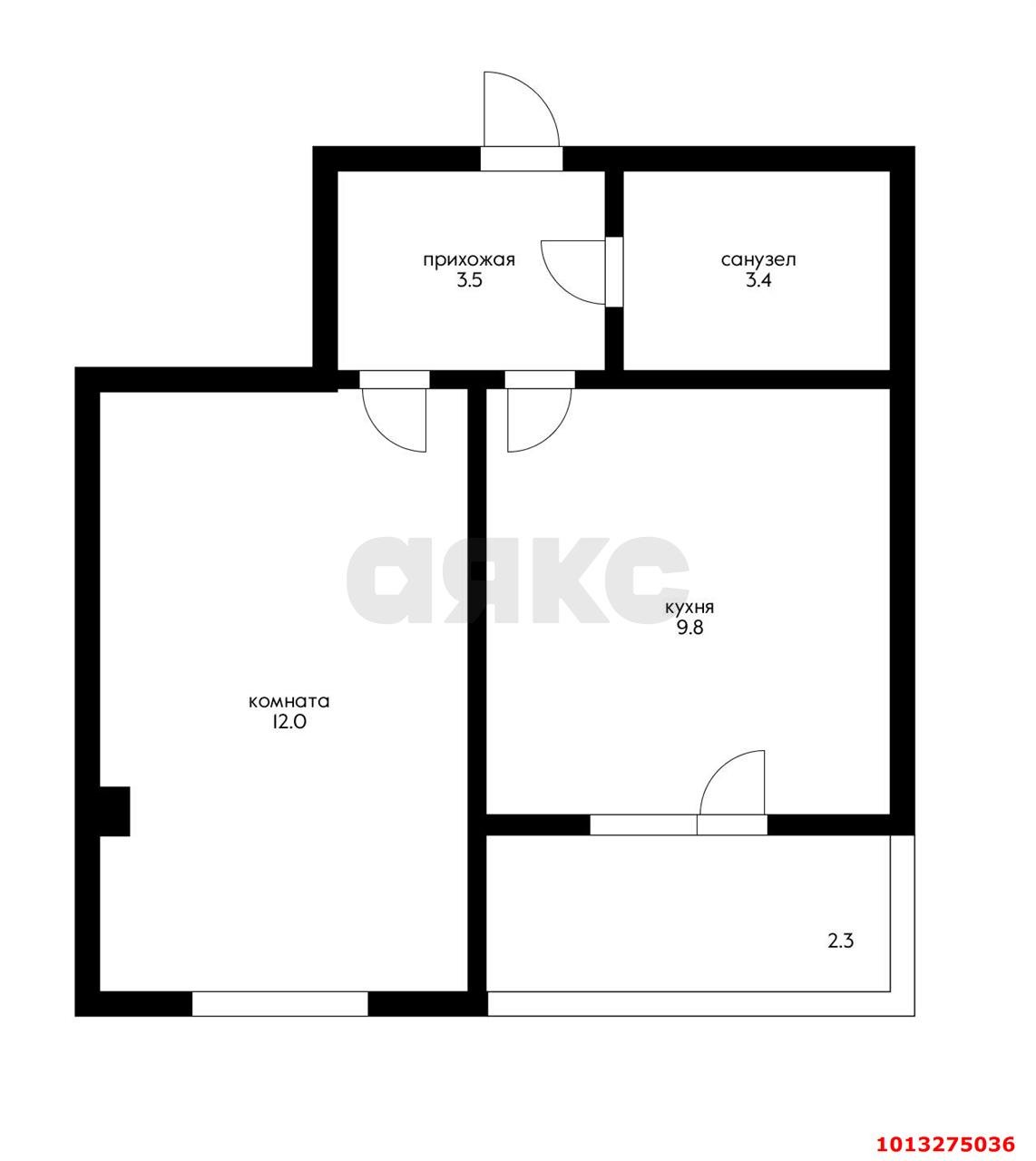 Фото №6: 1-комнатная квартира 32 м² - Краснодар, жилой комплекс Европа-Сити, 