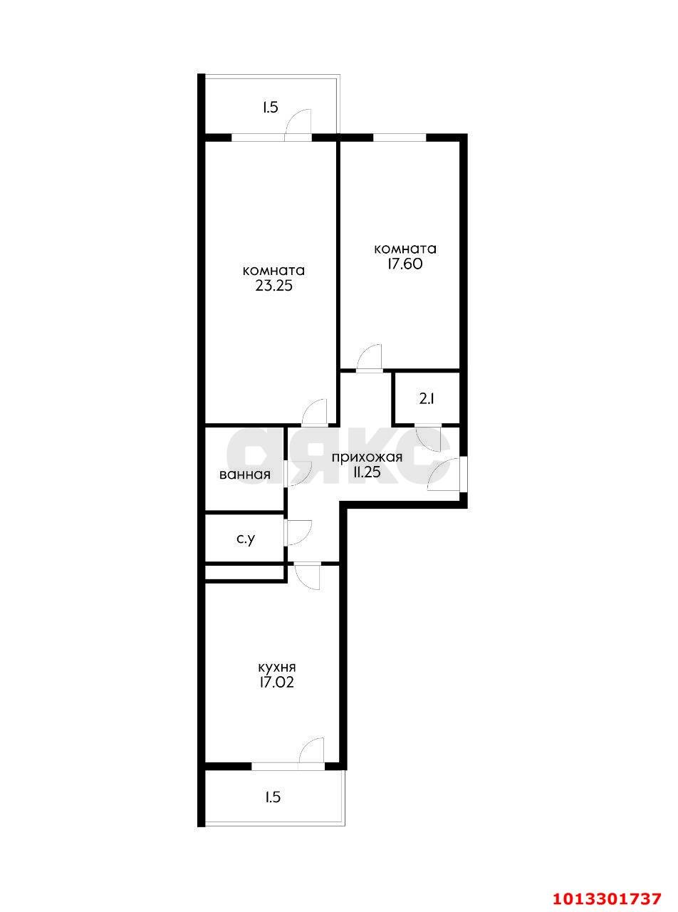 Фото №13: 2-комнатная квартира 78 м² - Краснодар, жилой комплекс Аврора Парк, ул. Шоссе Нефтяников, 22