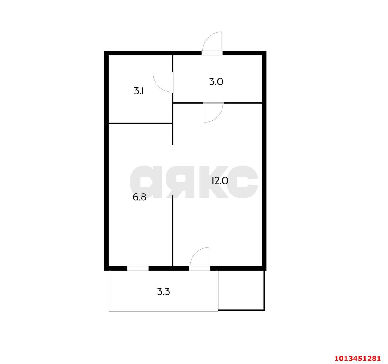 Фото №5: 1-комнатная квартира 25 м² - Новая Адыгея, жилой комплекс Дарград, ул. Тургеневское шоссе, 33/3к22