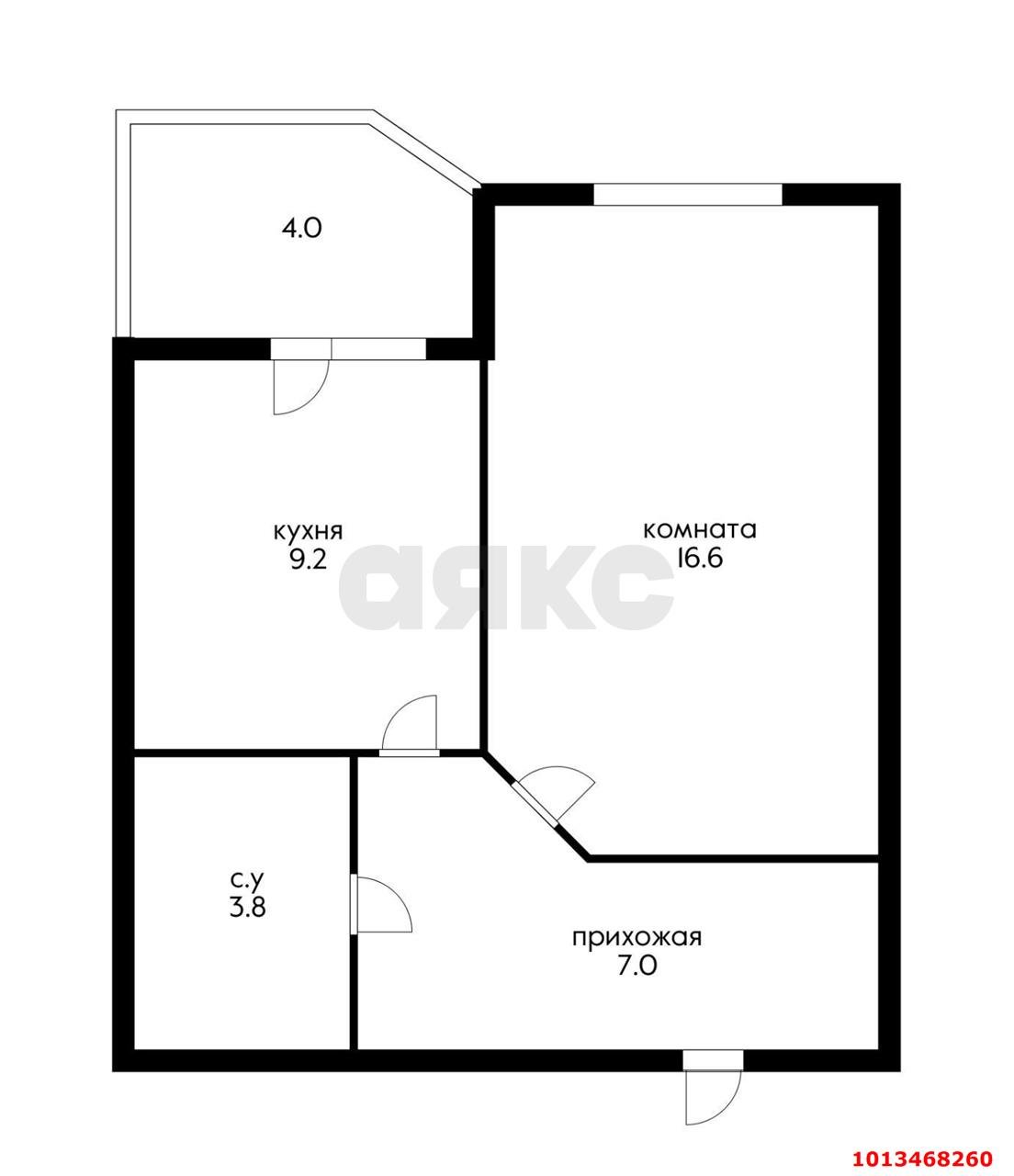 Фото №4: 1-комнатная квартира 40 м² - Краснодар, жилой комплекс Прованс, ул. Генерала Петрова, 7