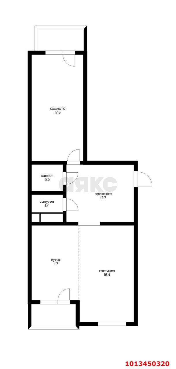 Фото №12: 2-комнатная квартира 63 м² - Краснодар, Пашковский, ул. Бородинская, 152/А