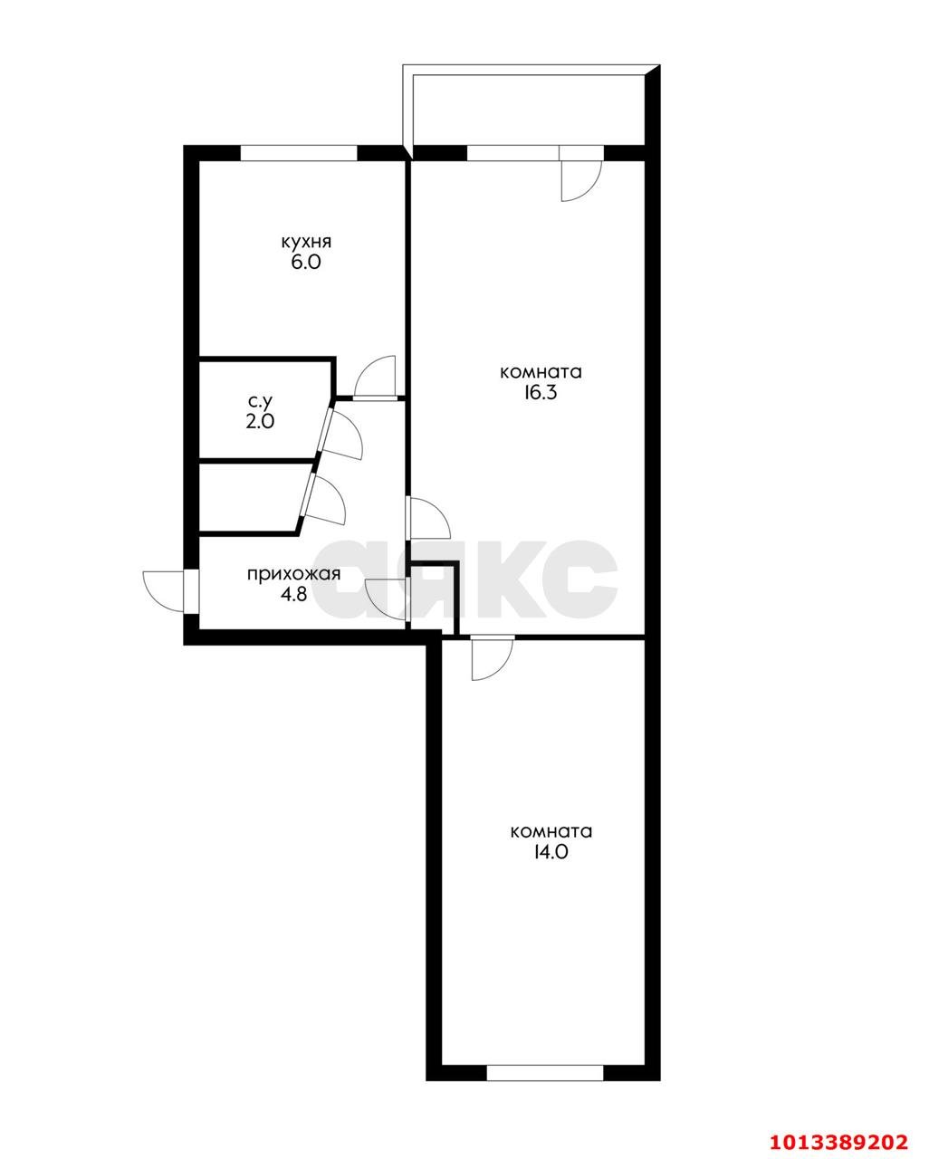 Фото №10: 2-комнатная квартира 47 м² - Краснодар, Фестивальный, ул. Атарбекова, 15