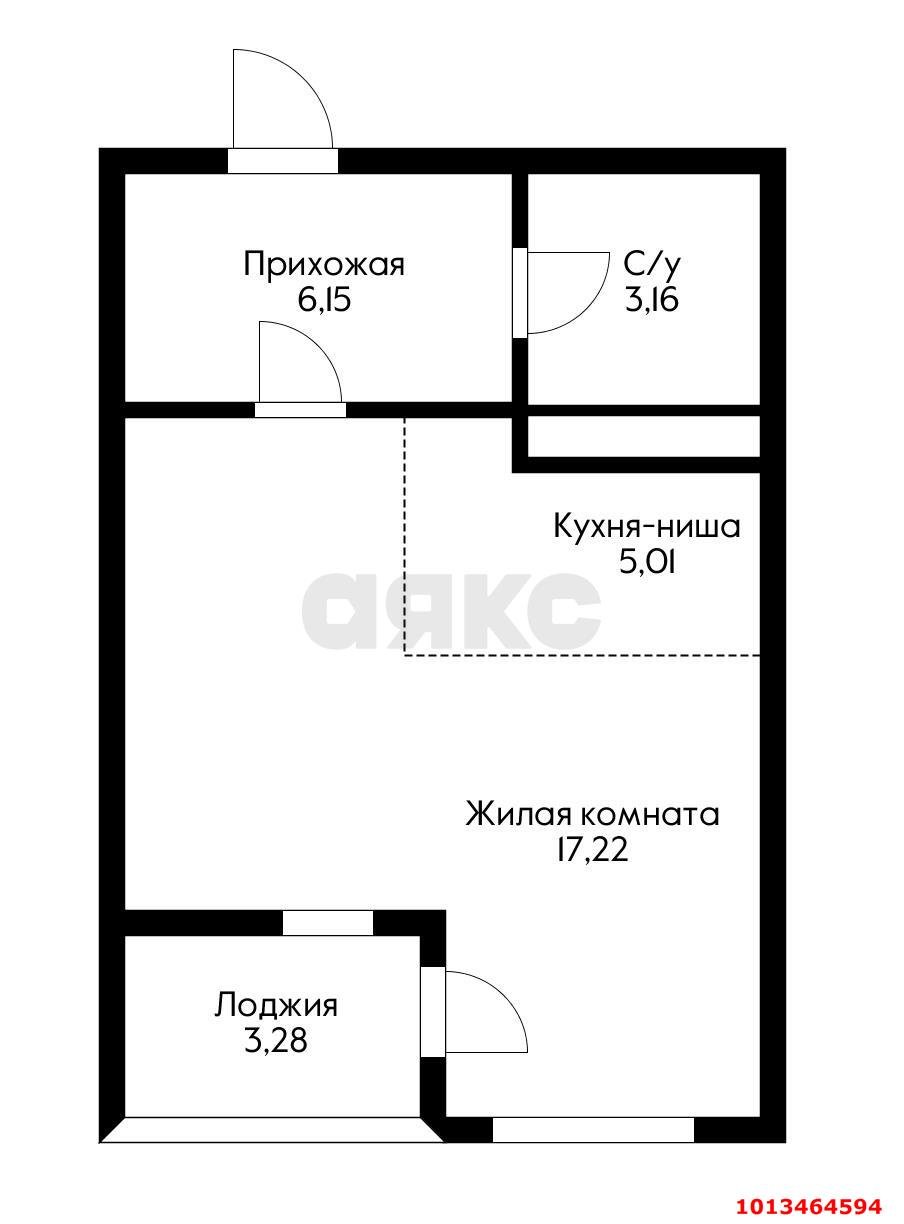 Фото №8: Студия 36 м² - Краснодар, жилой комплекс Оникс, ул. Российская, 267к4