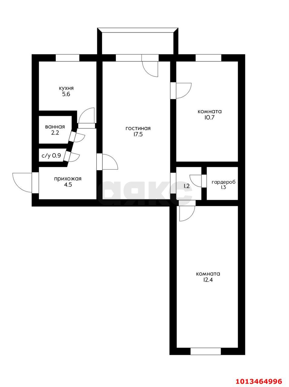 Фото №20: 3-комнатная квартира 55 м² - Краснодар, Черёмушки, ул. Старокубанская, 109