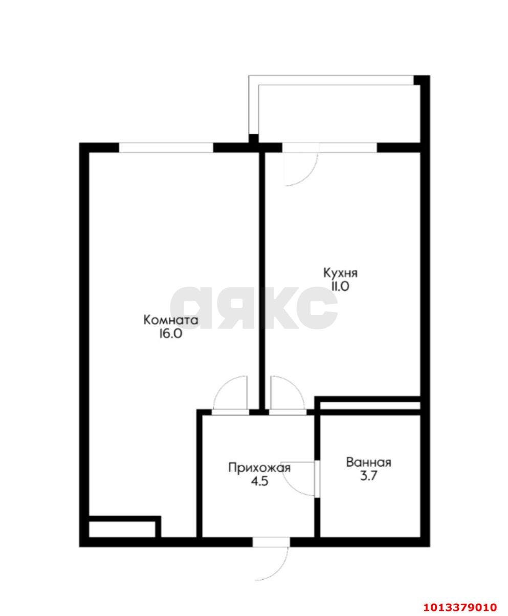 Фото №11: 1-комнатная квартира 36 м² - Краснодар, Новознаменский, ул. Войсковая, 20к7