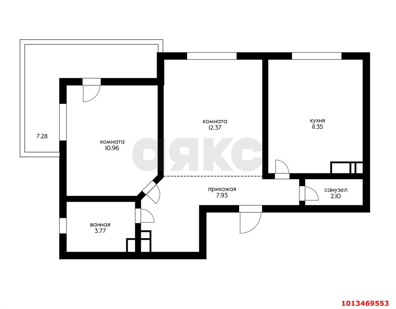 Фото №5: 2-комнатная квартира 50 м² - Краснодар, жилой комплекс Облака, 