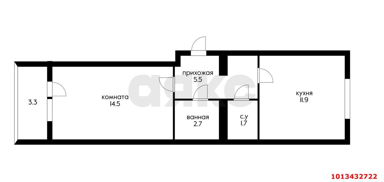 Фото №6: 1-комнатная квартира 40 м² - Новая Адыгея, жилой комплекс Мега, ул. Бжегокайская, 90/3к3