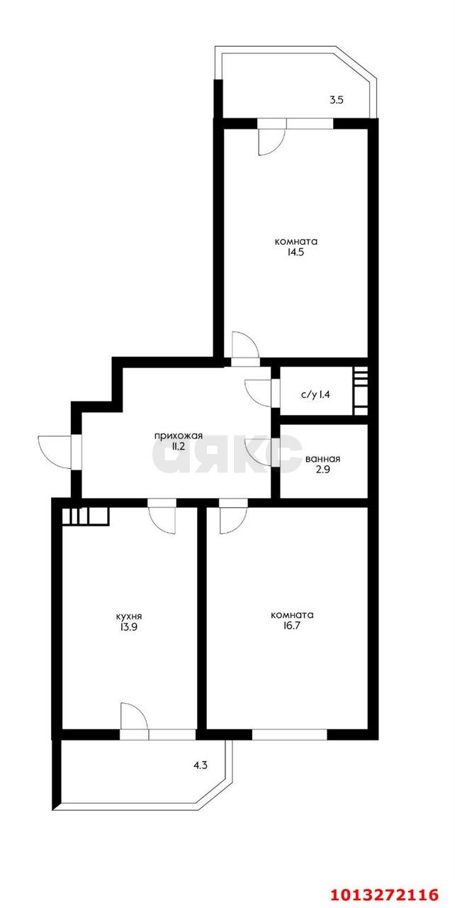 Фото №11: 2-комнатная квартира 60 м² - Краснодар, жилой комплекс Севастопольский, ул. имени Жлобы, 139