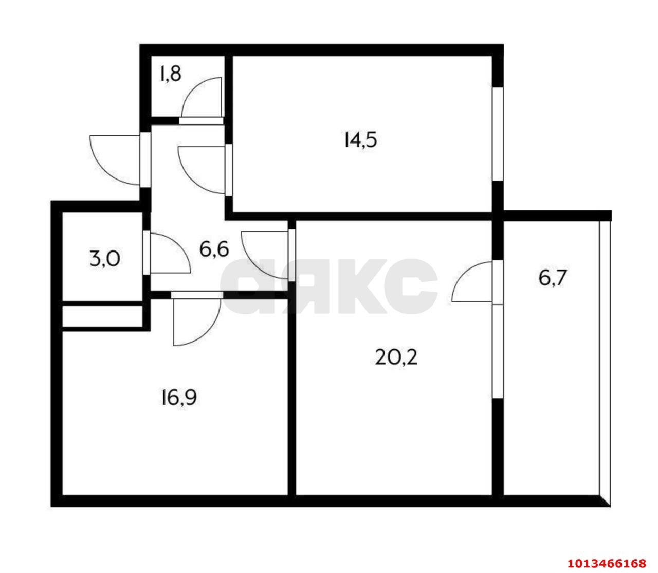 Фото №16: 2-комнатная квартира 67 м² - Краснодар, жилой комплекс Радуга, ул. Евгении Жигуленко, 7