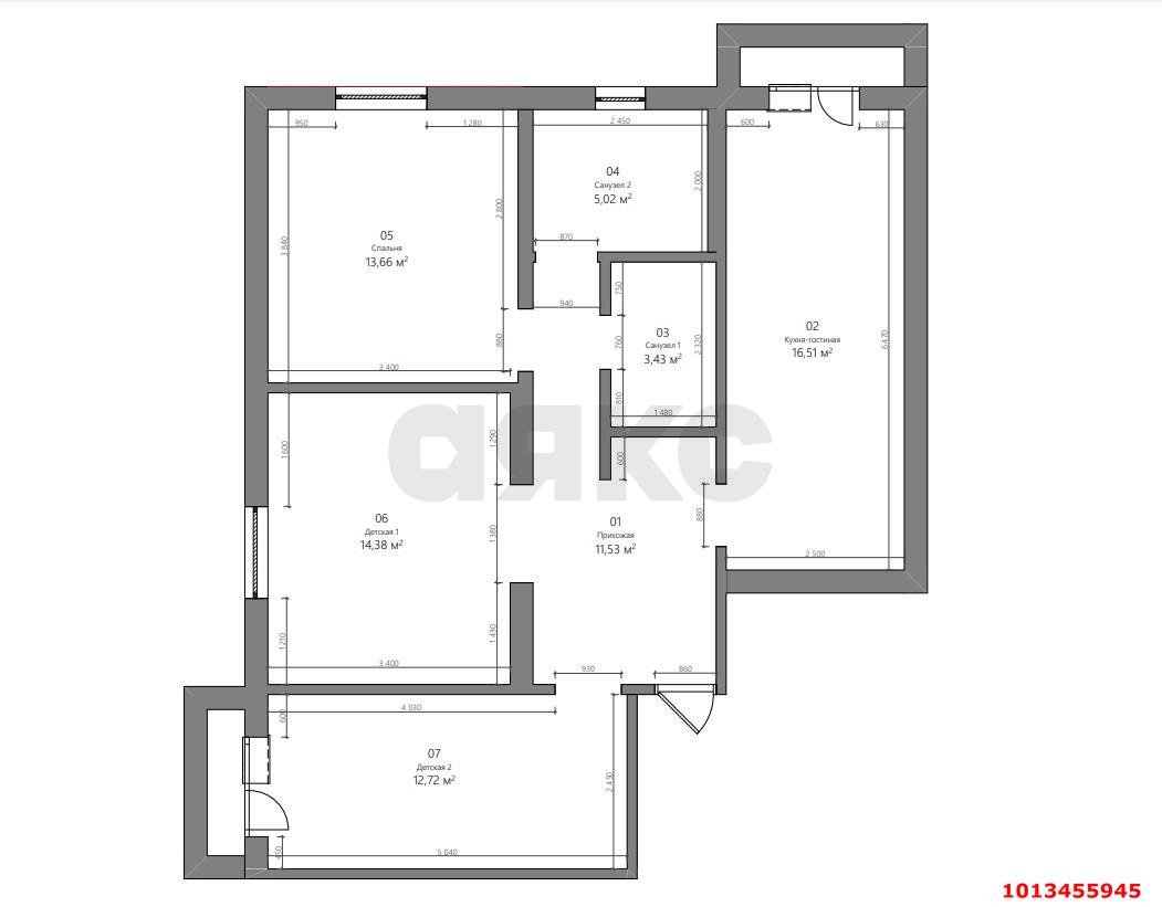 Фото №8: 3-комнатная квартира 74 м² - Краснодар, Центральный, ул. Леваневского, 55